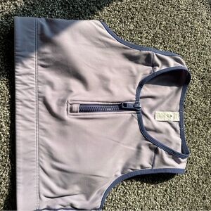 Women's Sleeveless Zip-Front Workout Tank Top/Bra - Pure